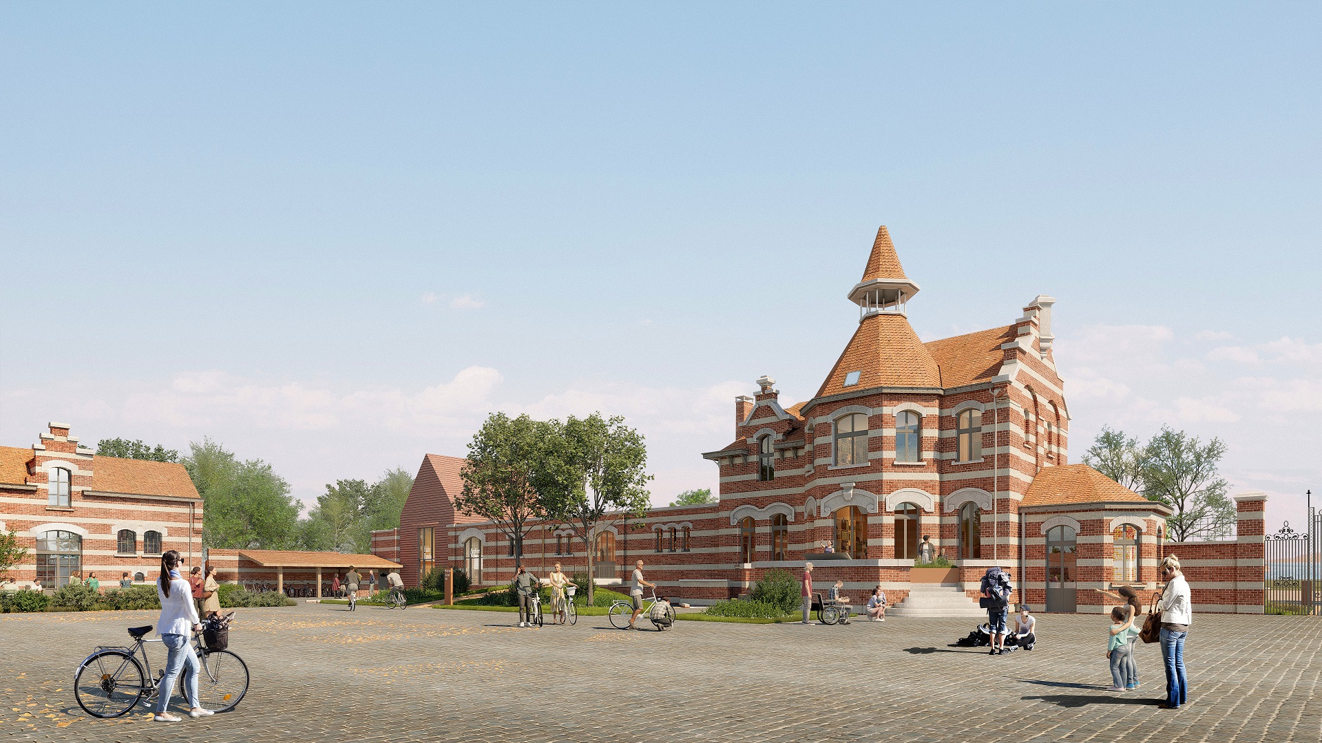 Maison d'Accueil du Grand Site vue de la cour (c)Communauté urbaine de Dunkerque
